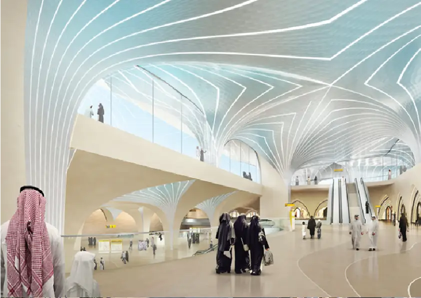 Gold Line Doha Metro station project rendering